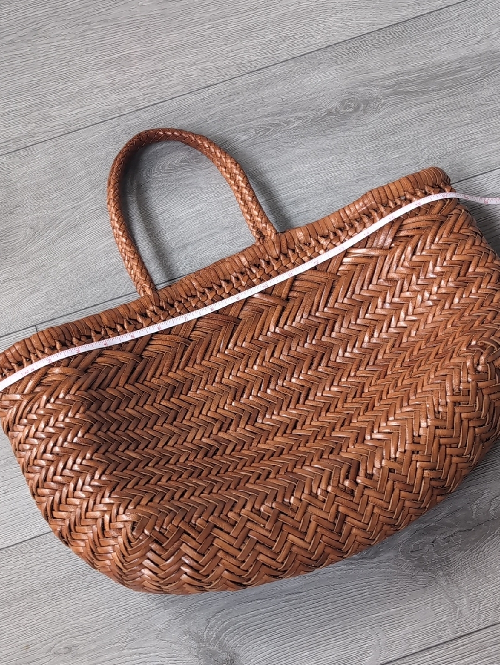 Dragon Diffusion Triple Jump Small Woven Leather Tote - Picture 7 of 16